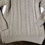 Ivan Grundahl Beige Merino Wool Cable Knit Turtleneck Sweater Dress Size M Photo 2