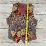 Vintage Floral Vest 90’s Cambridge Dry Goods Satin Back Western Cottagecore Pink Size L Photo 1