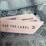 Kat The Label Blue Lace Floral Sleeveless Cami Camisole Tank Teddy Bodysuit M Size M Photo 3