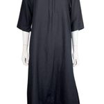 Bryn Walker  Lagenlook Black Light Linen Midi Dress Photo 0