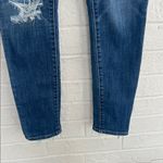 American Eagle Outfitters Blue Skinny Jeans with Distressed Details Photo 3