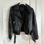 All Saints Balfern Leather Biker Jacket Black- NWOT 0 Photo 6