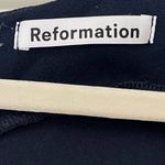 Reformation Matin Midi Dress Navy Blue Photo 6