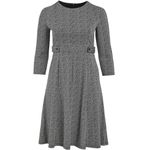 London Times Jewel Neck 3/4-Sleeve Midi Dress Size 14W New with Tag T7077W Photo 2