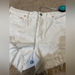 Free People We The Free Loving Good Vibrations Distressed Denim Shorts White Photo 7