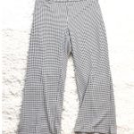 Nine West π high rise wide leg knit gingham jacquard pull on pants black white Photo 6