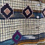 Jane Ashley Vintage 90s Vest  Medium Aztec Western Retro Top Button Front Photo 3
