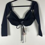 SKIMS  NWT Long Sleeve Strapless Bikini Top in Onyx Photo 7