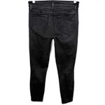 L'Agence Women Margot High Rise Skinny Jeans Silver Glitter Coated Black Size 25 Photo 3