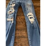 American Eagle Ne(X)t Level Stretch Ripped Distressed Blue Denim Jeans Size 6 Photo 2