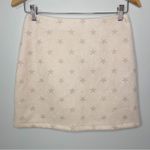 Le lis Star Print Suede Mini Skirt Tan Cream Size Small Photo 3