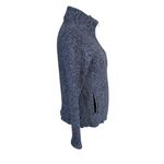 L.L.Bean blue lambswool long sleeve high collar zip up sweater jacket SP Photo 2