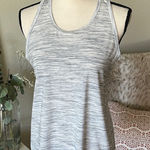 Athleta white gray heathered fly away back yoga athletic tank top small Photo 0
