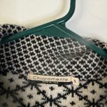 Chiaramente‎ Italy Wool Blend Cardigan Sweater Button Front Black Beige Small Photo 3