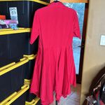 Badgley Mischka Red Asymmetrical Shirt Dress Size 8 *PROJECT* Photo 7