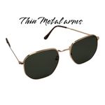 BP Gradient Round 100% UV Protection Gold Frame Sunglasses Photo 3