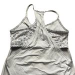 Lululemon  Size 4 Gray Silver Floral No Limits Built in Bra Banded Tank Top Gym Photo 3