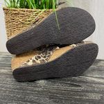 Vionic  Brown & Tan Snakeskin Print Danette Slip On Cork Heel Sandal Shoes 8 Photo 4