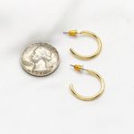 Elaine Thin Mini Gold Hoops Photo 2