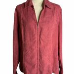 Croft & Barrow Mauve Floral Shirt Jacket 44PE Photo 0