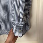 GAP X Doen Organic Cotton Eyelet Big Shirt Oversized Striped | Size XL White Photo 4