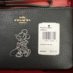 Coach New in Box Disney x Minnie Mouse Motif Wristlet in Black Pebbled Leather Photo 3