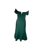 Calvin Klein notched Off The Shoulder Emerald Green Gown size 12 Photo 4