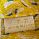 Maeve Anthropologie Yellow Blithe Button Up Tie Accent Blouse Top Size 4 Photo 6