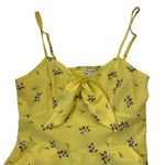 Love, Fire Love Fire Women’s Small Jumpsuit Yellow Floral Open Leg Slit Side Smocked Photo 8