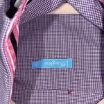 J. McLaughlin Button Up Top Women Size 2 Purple Gingham 3/4 Sleeve Office Preppy Photo 3