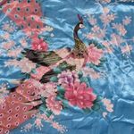 🌸👘 Peacock & Blossoms Kimono Robe 👘🌸 ~med Blue Photo 5