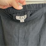 Flax  Black Linen High Rise Pants Size Small Lagenlook Boho Photo 1