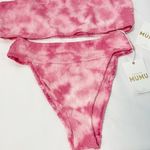 Show Me Your Mumu NWT  Pink Tie Dye Scrunch Bikini Destin Top Del Rey Bottoms Set Photo 6