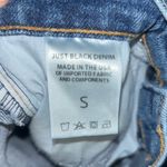 Just Black  HIGH WAISTED RAW EDGE DISTRESSED DENIM SHORTS Photo 3