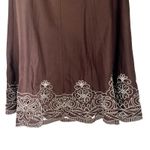 Apt. 9  skirt women’s size 8 Chocolate Brown embroidered eyelet flare VTG Y2K Photo 3
