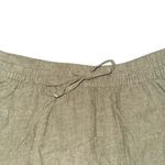 VERO MODA NWT VMLinn Linen Blend Shorts Women’s Small Green Kalamata Drawstring Photo 3