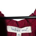 Indigo Soul Burgundy Lace Trim Tiered Ruffle Dress 2X Red Size undefined Photo 2