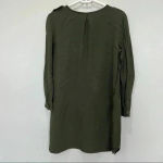 Madewell  Olive Green Long Sleeve Cargo Tunic Shirt Dress Photo 9