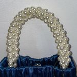 ZARA NWT Blue Pearl Handle Crossbody Bag Photo 3