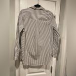 J.Crew Size S Black White Stripe Long Sleeve V Neck Collared Popover Tunic Top Photo 9
