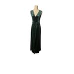 Nordstrom Love By Design Emerald Green Velvet Twist Front Maxi Dress Sleeveless Sz S Photo 3