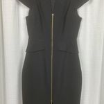 Ted Baker London Black Double Zip Architectural Pencil Sheath Dress Sz.3(8/10) Photo 4