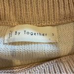 Boutique Together Women's Soft Cream and Pale Pink Slouchy Sweater Photo 2