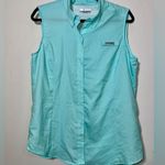 Columbia EUC  PFG Sleeveless Teal Button-Down Top - XL Photo 0