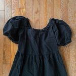 Black Puff Sleeve Square Neck Midi Sundress Size undefined Photo 1