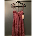 Anthropologie BHLDN Emma Sweetheart Sleeveless Lace Long Gown Front Slit Wine 12 Photo 9