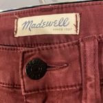 Madewell Maroon Low Rise Skinny Skinny Ankle Denim Jeans Women Sz 24 Photo 2