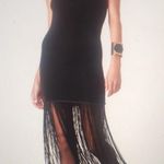 Bardot  Black Fringe Midi Dress Photo 1