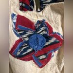 Boho Multicolored Floral Aztec Cross Body Hobo Bag Reversible Red Photo 2