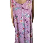 NOS Deadstock Studio C Vintage 90s Plus Purple Cottagecore Beaded Floral Dress Size 18W Photo 5